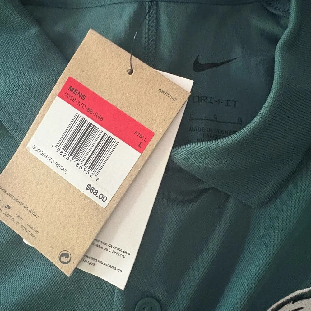 Nike Philadelphia Eagles golf polo shirt large new